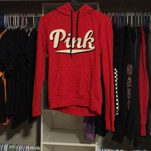 pink hoodie